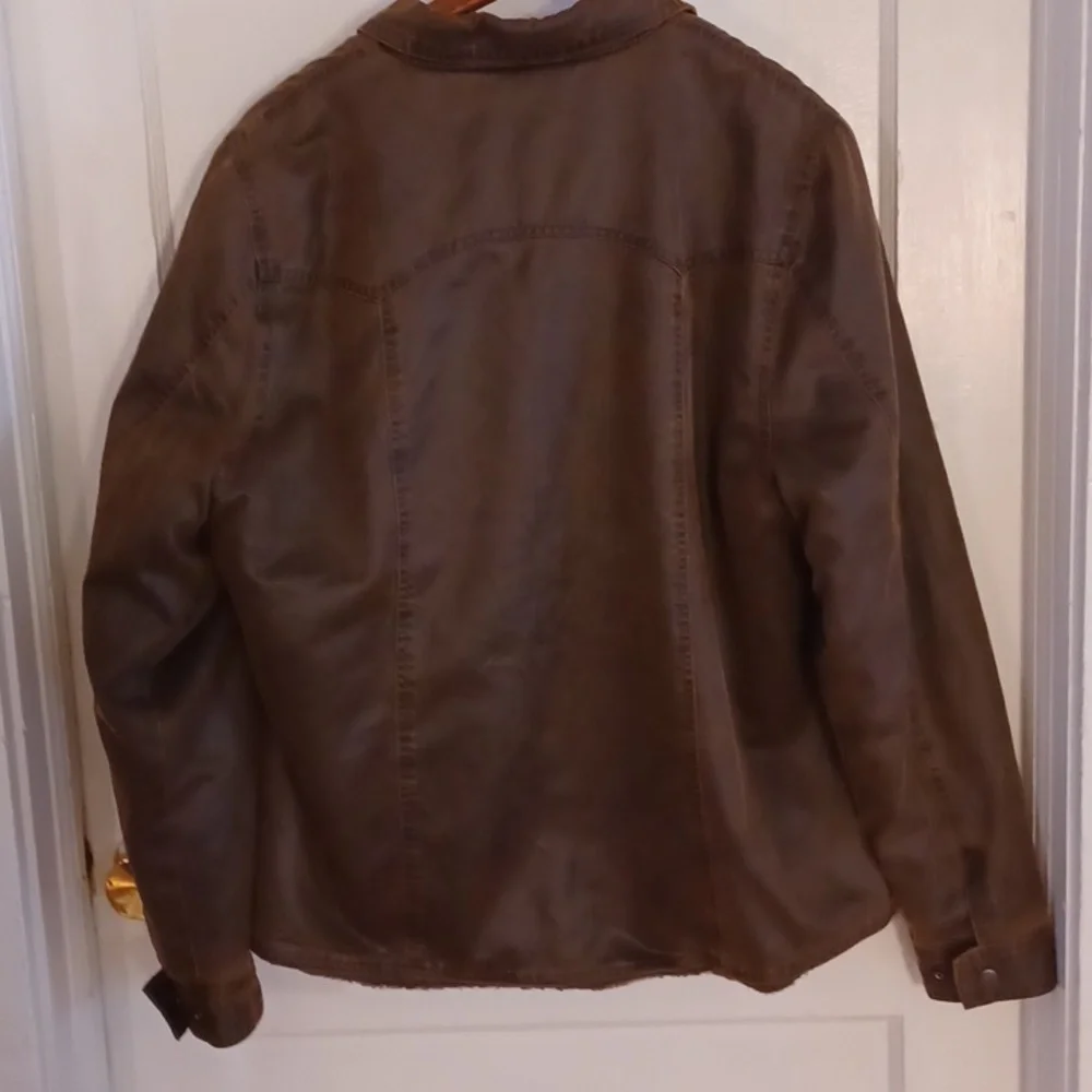Outback trading company jacket fleece lined women's size xlarge brown ma…